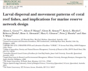 Larval dispersal and movement patterns of coral reef fishes, and implications for marine reserve network design Larval dispersal and movement patterns of coral reef fishes, and implications for marine reserve network design